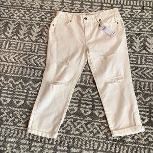 Ripped white jeans NWT